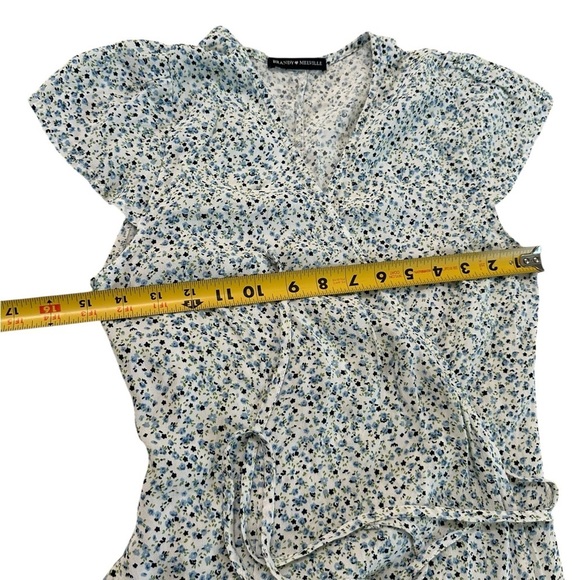 Brandy Melville Floral Wrapped Around Side Tie Midi Dress Size 2 - Picture 10 of 17